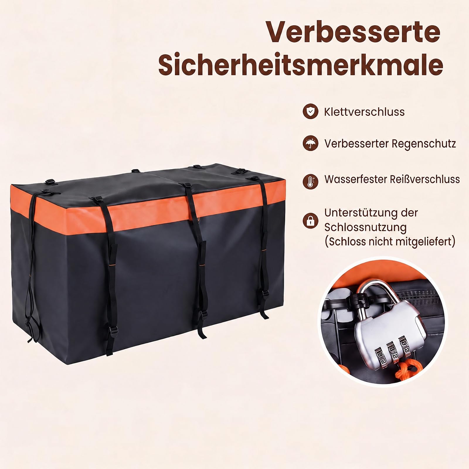 SOARS Borsa da Carico, Organizer Bagagliaio Auto in PVC Impermeabile con Cinghie Rinforzate e Sacca Portaoggetti, Borsa da Trasporto Pieghevole per Viaggio e Campeggio (455L| 146 x 61 x 51 cm)