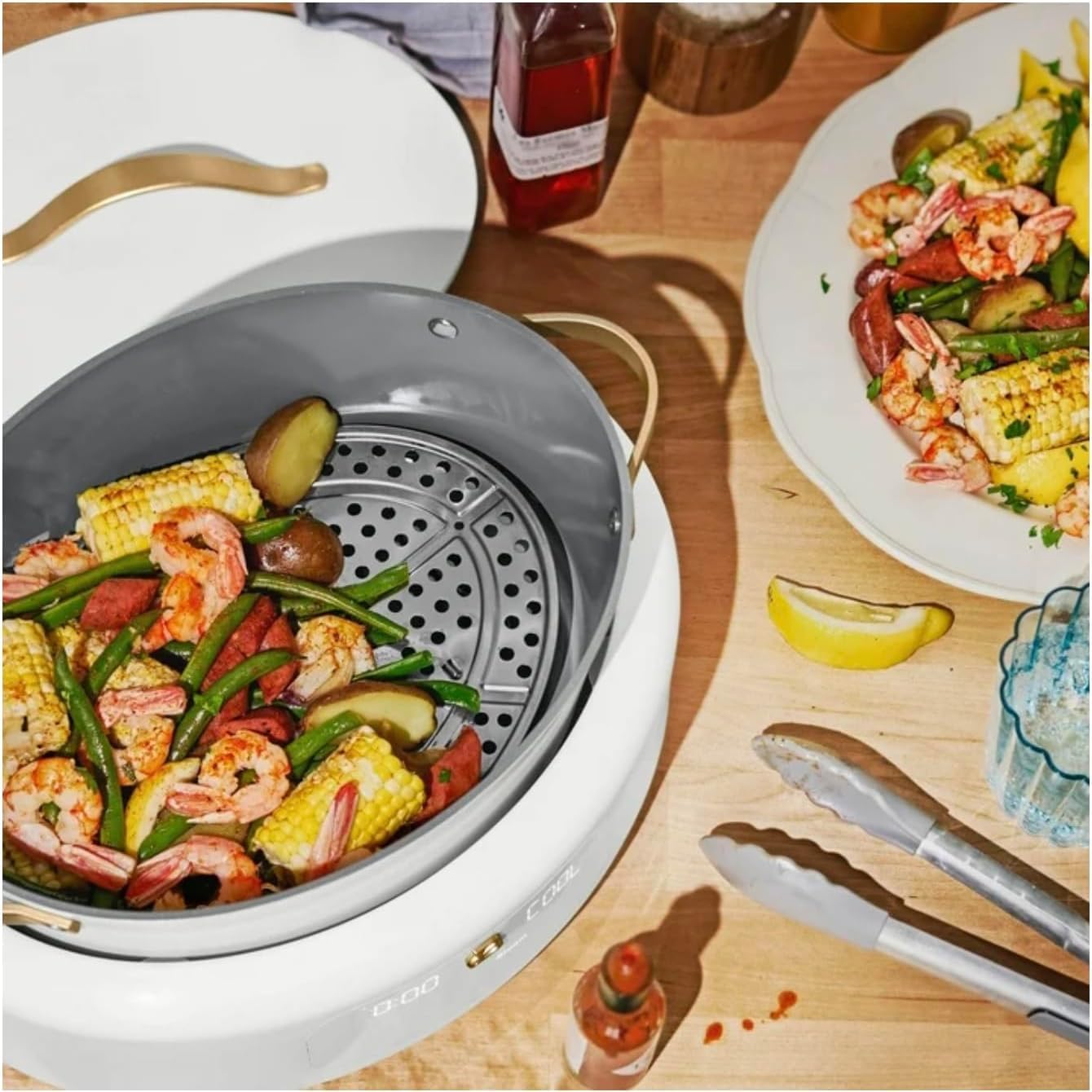 Beautiful 10 in 1, 6 Qt Electric Multi-Cooker, White Icing by Drew Barrymore