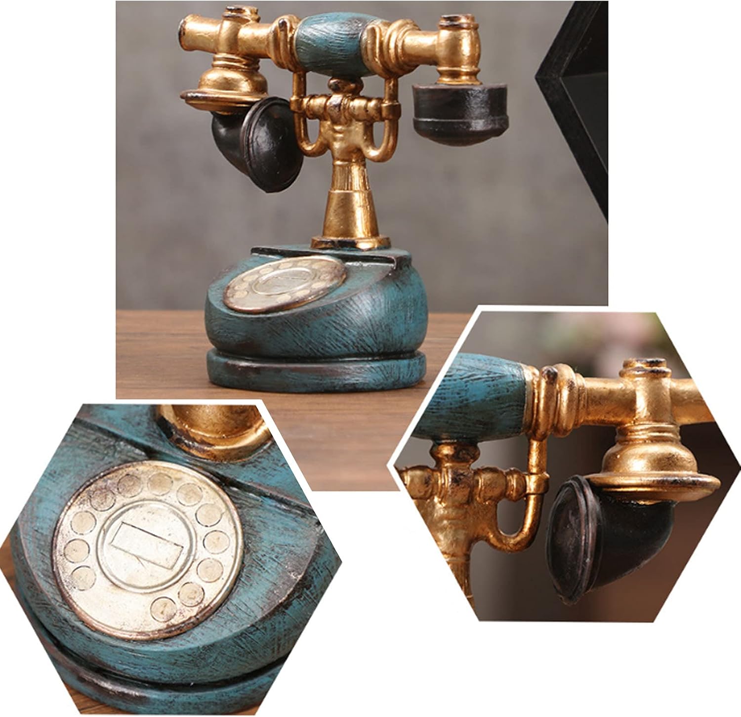 Decorative Telephones Retro Decorative Phone Model Telephone Wall Decor, Rotary Telephone Decor Antique Phone Cafe Bar Window Decor Model Home Desk Decoration