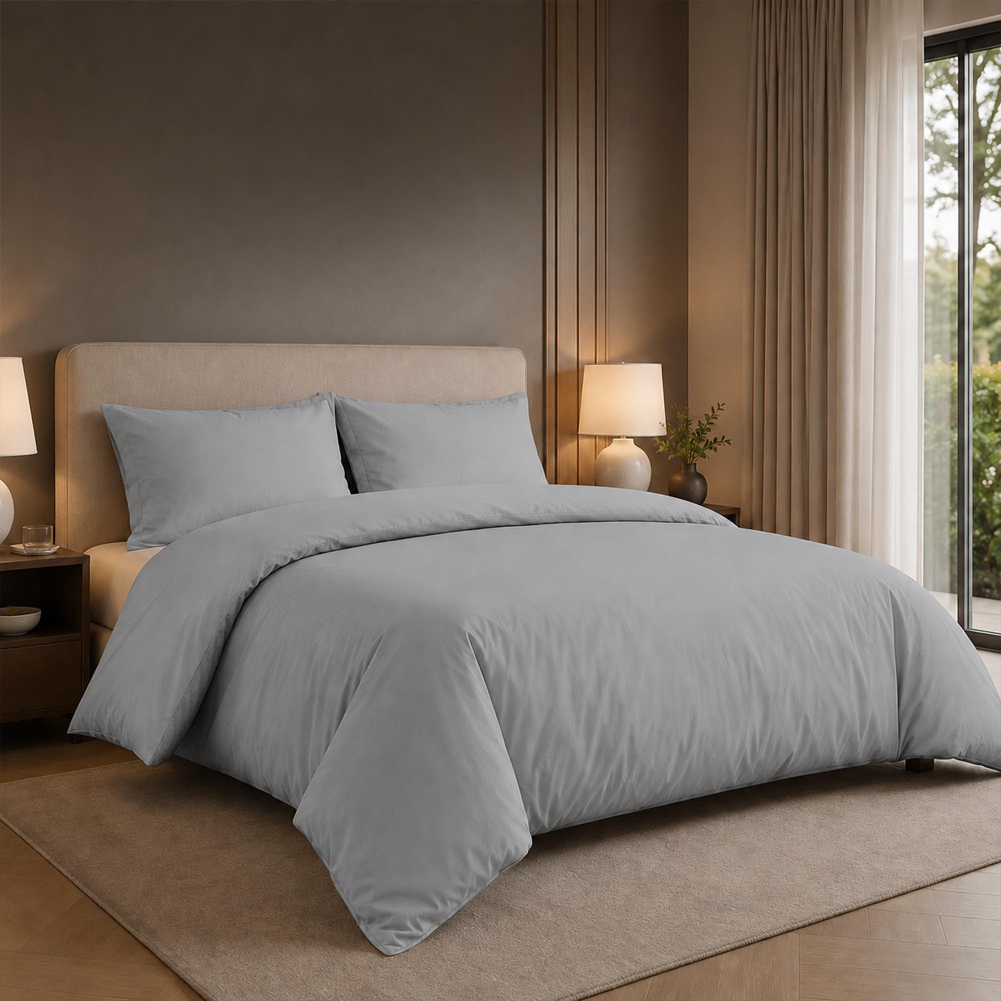 AA Linens Luxury Duvet Cover Set Super King Size – Soft Polycotton Bedding Quilt Cover, Breathable & Durable, Hotel Quality, Easy Care Fabric, 2 Pillowcases Included