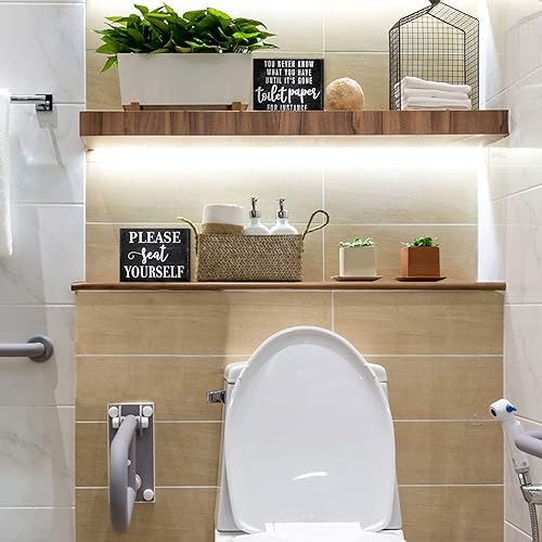 Miniatura 2 de Cartel de papel higiénico con texto en inglés "Please Seat Yourself Humor Toilet Box Decor You Never Know What You Have Until It's Gone" (2