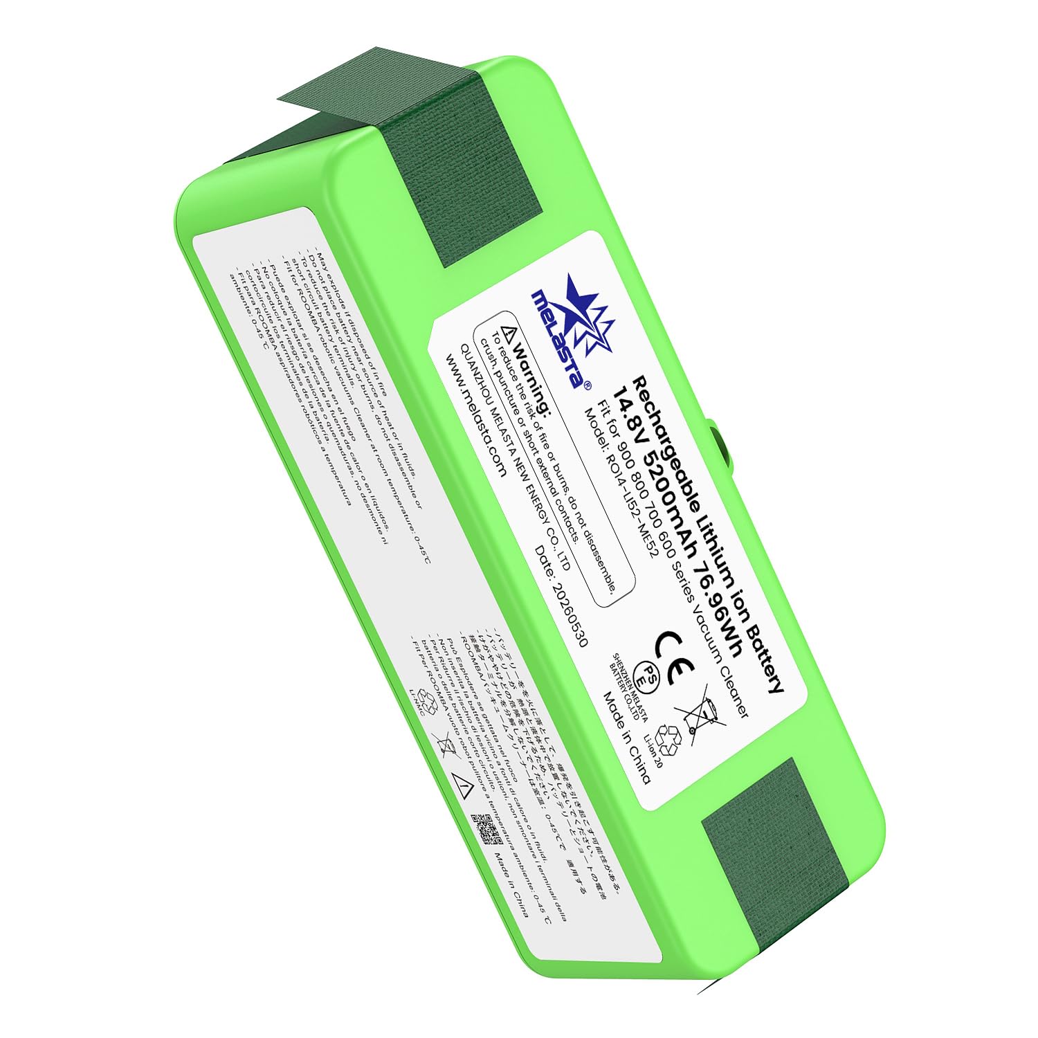 Melasta ルンバ用バッテリー5200mAh 600-900シリーズ対応