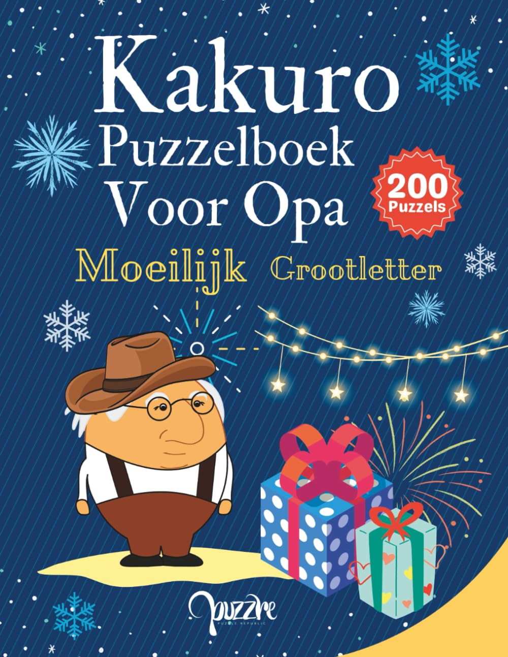 Kakuro Puzzelboek Voor Opa Grootletter Makkelijk: Logische Puzzels Voor Senioren