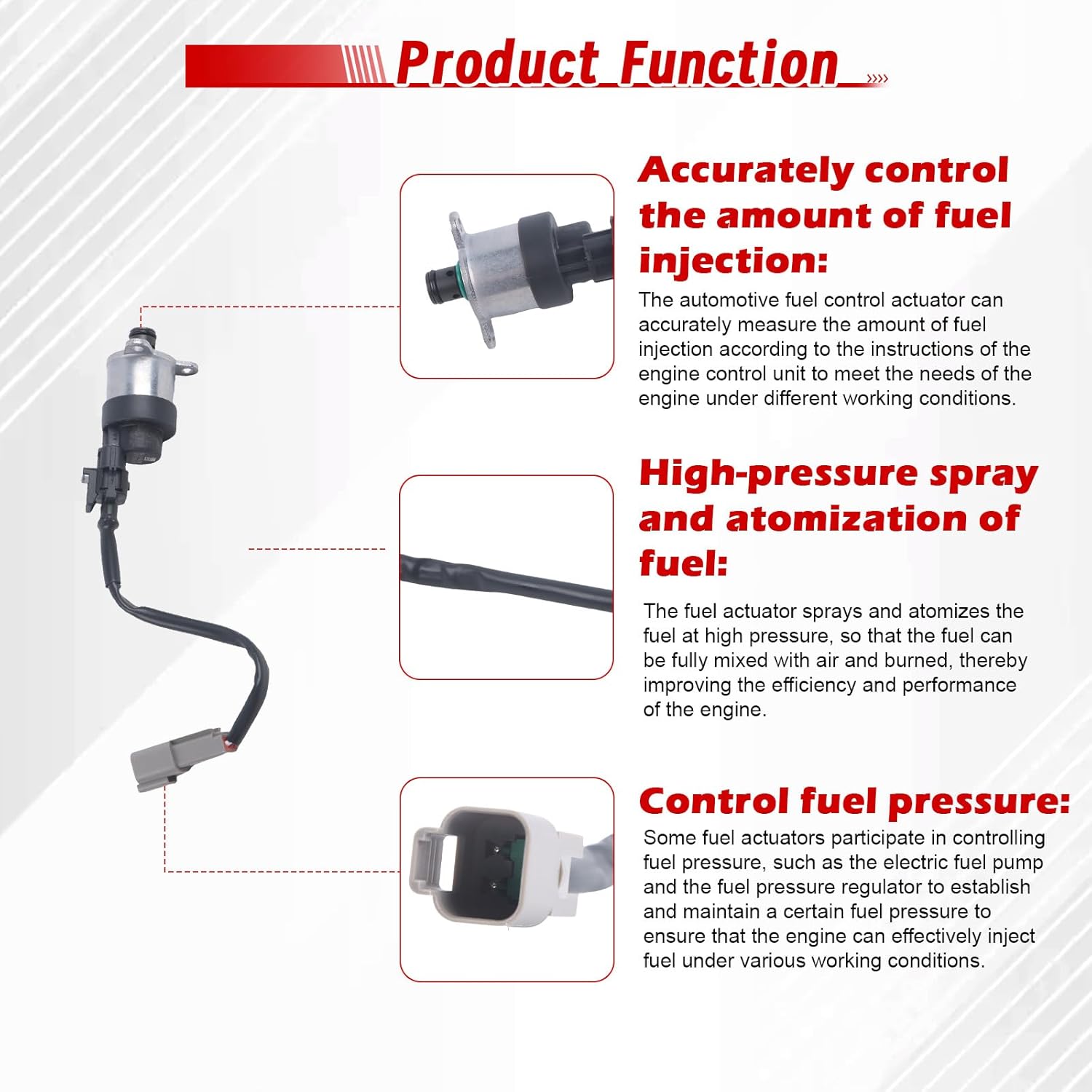 Fuel Control Actuator, 4903523 1pc Fuel Injection Pressure Regulator Replacement for Cummins 8.9 Liter ISC ISL Engines