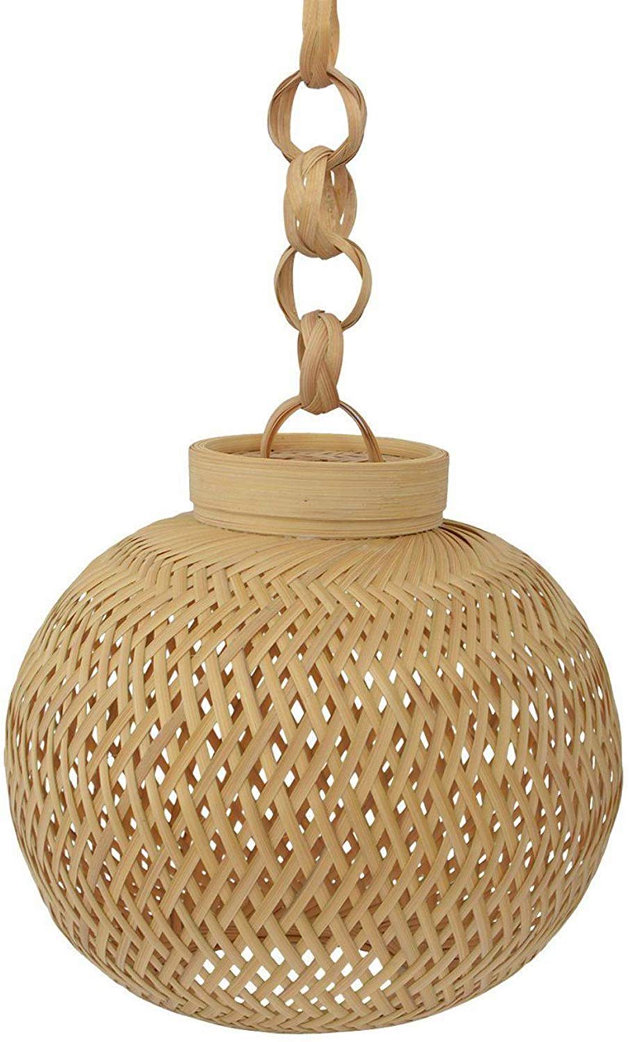 Gupta Enterprises Round Bamboo Hanging Lamp (Gold) गोल बांस हैंगिंग लैंप (सोना) अब सजावत हक सबको है