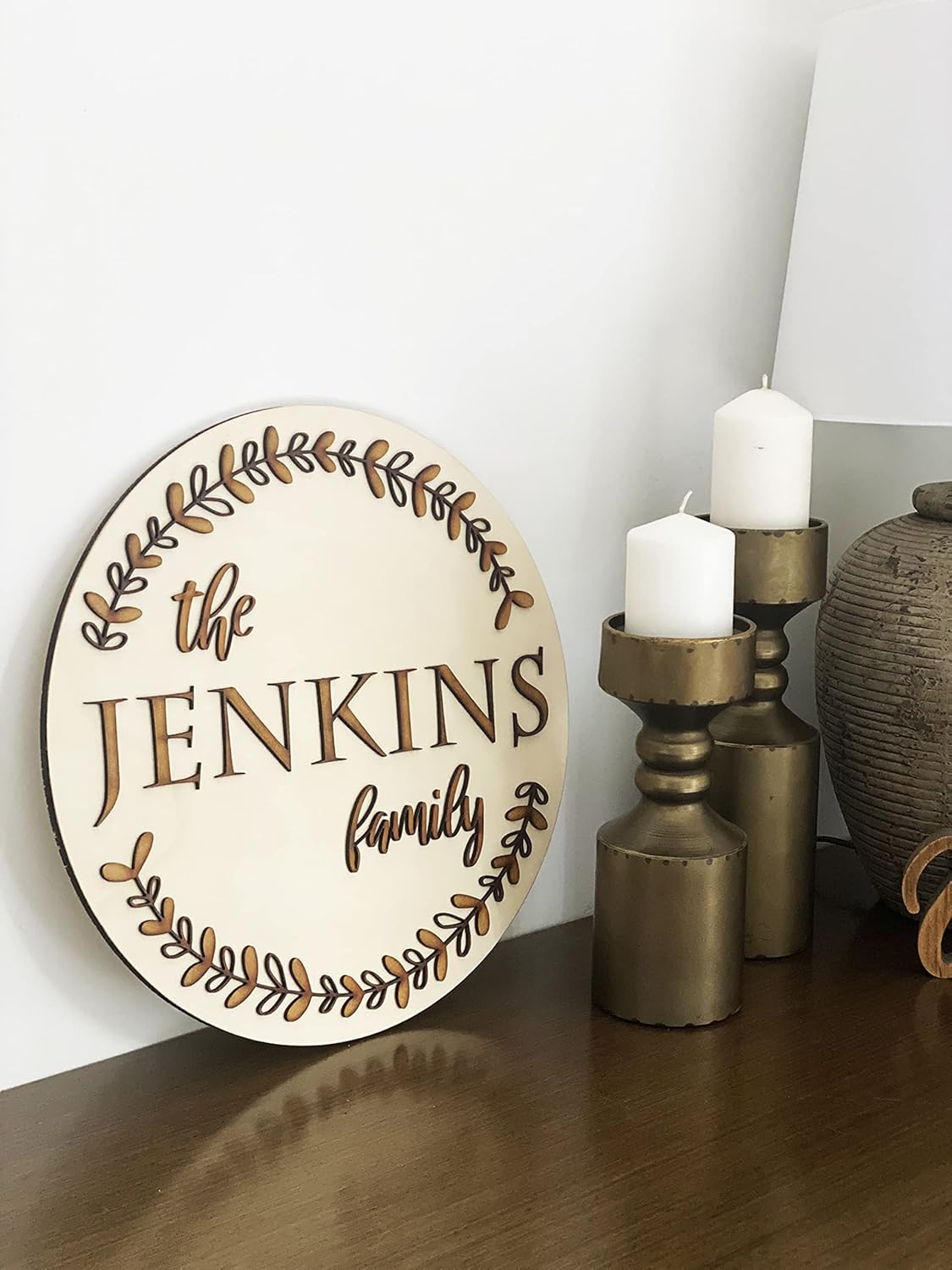 Personalized Family Name Sign Custom Wooden Plaque Last Name Unique Wedding Gifts