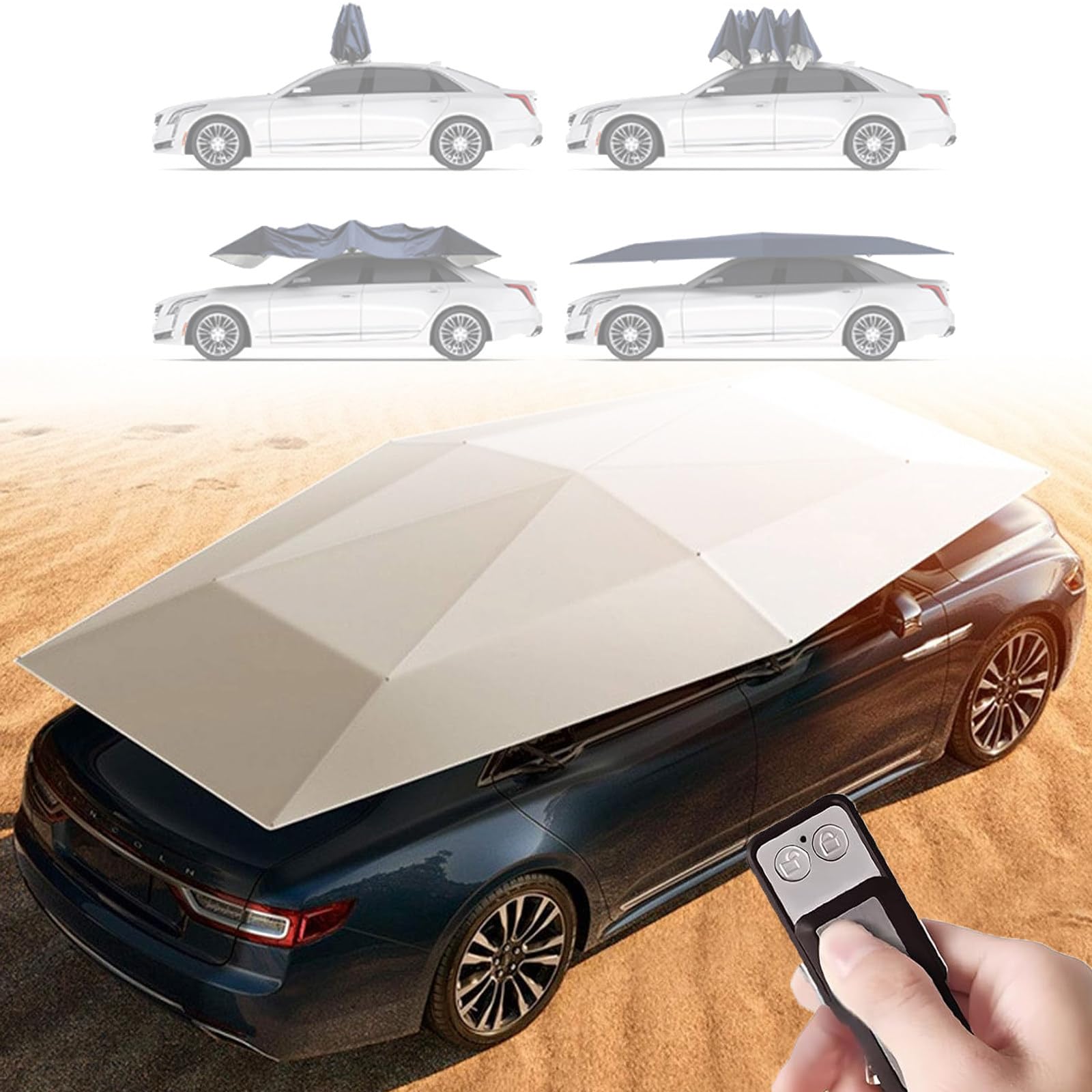 W pełni automatyczny parasol samochodowy, elektryczny, uniwersalny namiot dachowy do samochodów typu Sedan, SUV, MPV, składana, odpinana osłona przeciwsłoneczna