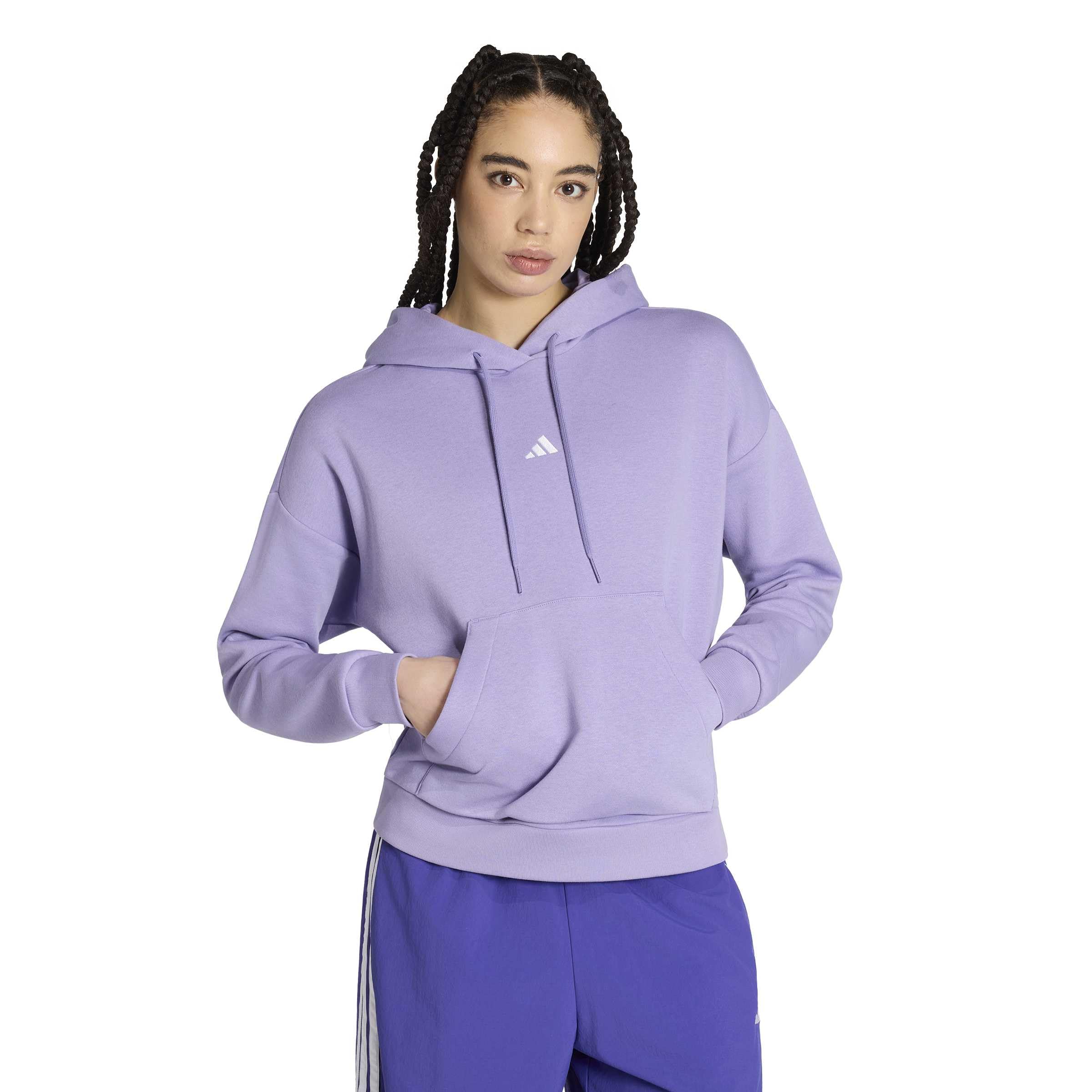 adidas Kobiety Essentials Small Logo Feel Cozy Hoodie Sweatshirt, magic lilac/white, M