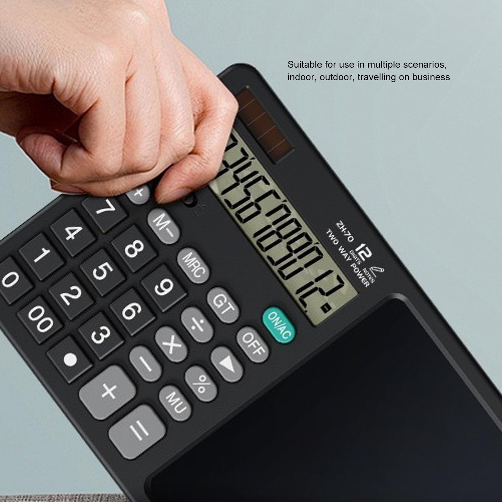 Taschenrechner, LCD-Tablet, Großes Display, Wiederaufladbarer Tischrechner mit Notizblock, Taschenrechner-Schreibtablett, Multifunktionale Skizzen, Notizen für Büro, Schule,