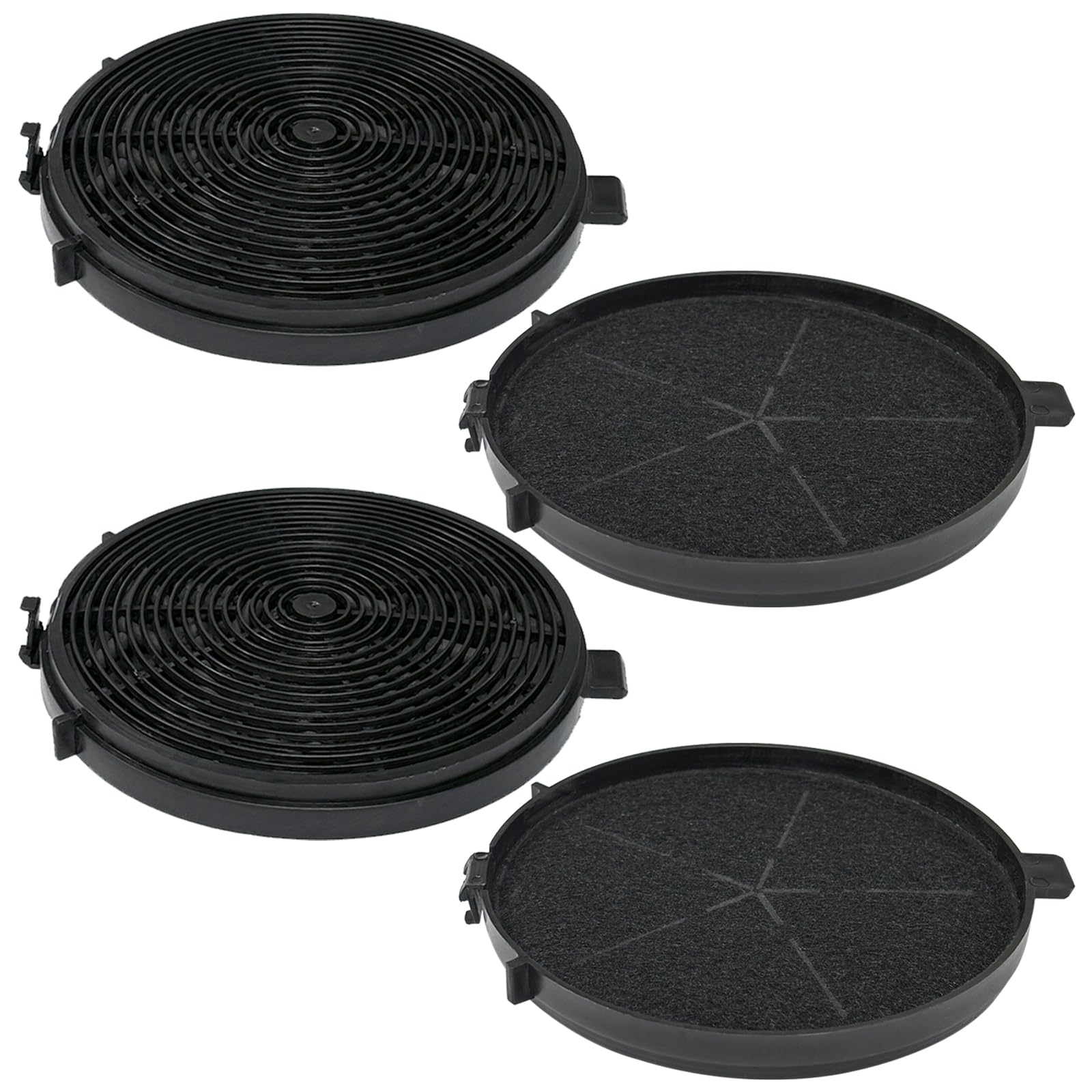 4er-Pack KF573 Aktivkohlefilter, Kompatibel mit Bomann DU 7600, DU 7601, DU 7607, DU 7609, DU 7611, Ersatzzubehör für Dunstabzugshauben
