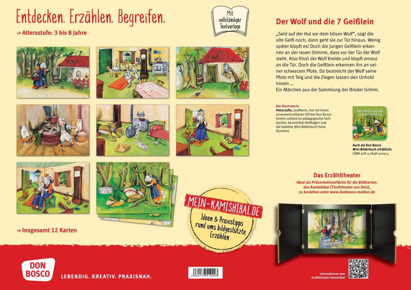 Der Wolf und die sieben Geißlein. Kamishibai Bildkartenset: Entdecken - Erzählen - Begreifen: Märchen. Mit Textvorlage. Grimms Märchen als ... & Zuhause (Märchen für unser Erzähltheater)
