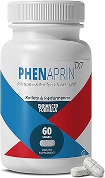 PhenAprin TX7 Powerful Diet Pills for Weight Loss & Appetite Suppressant Support - Nootropic Energy, Focus & Food Noise Control - Smart Formula for Women & Men - 60 Tablets
