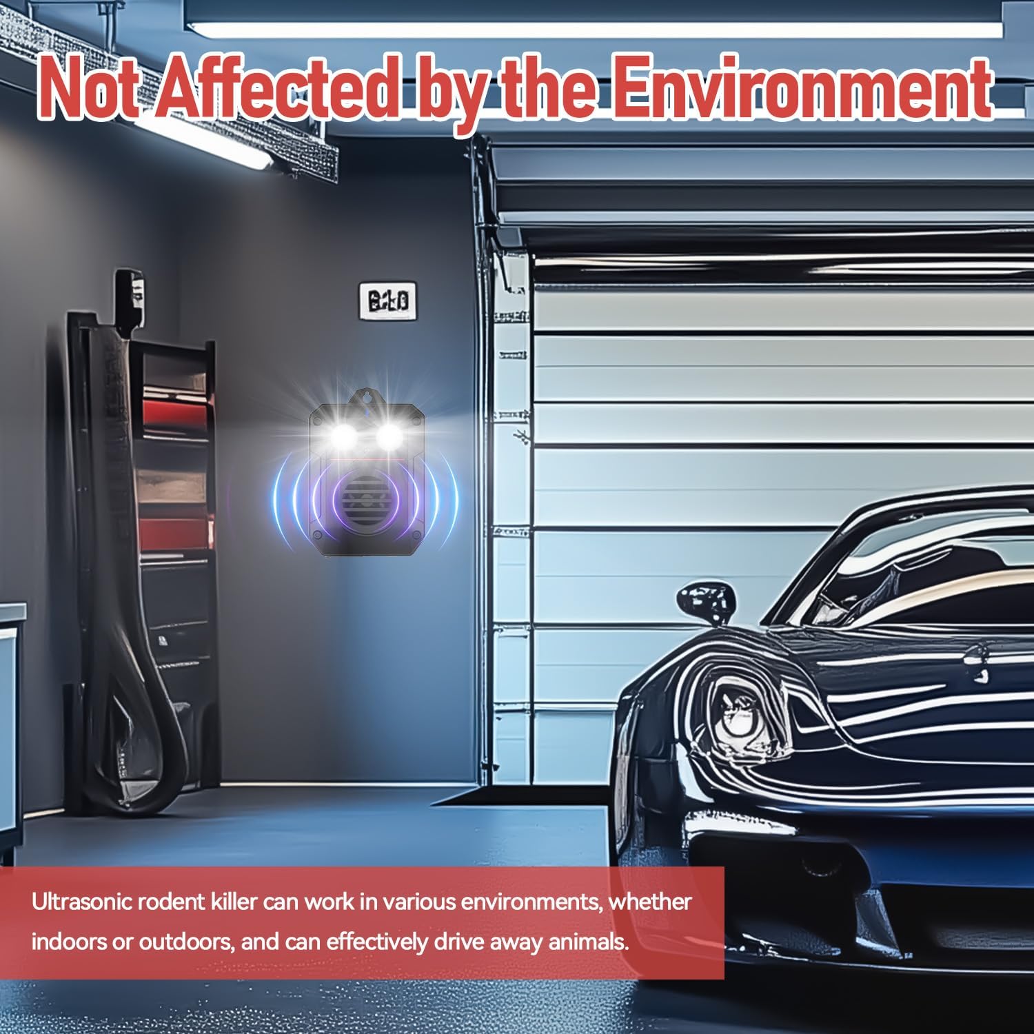 Car Rodent Repellent Under Hood Ultrasonic Rat Repellent with Strobe Light,Mouse Deterrent to Keeping Rodents Out of Car,3 Power Supply Rodent Repellent for Car Engines Squirrel Repellent for Cars (4)