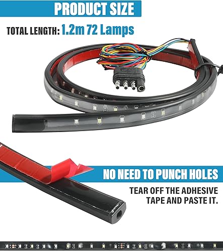 Miniatura 2 de Barra de luz LED de 48 pulgadas y 60 pulgadas, luces de cama de camión, barra de luz para portón trasero, accesorios de automóvil, barra de luz LED