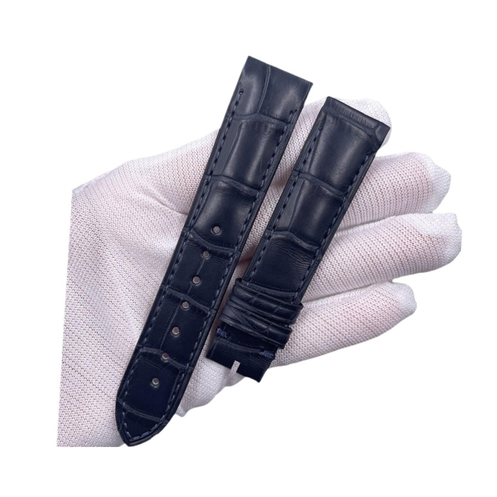 Krokodillederarmband, kompatibel mit Cartier Santos Dumont-Armband, Schnellverschluss, mittelgroßes, kleines Alligator-Armband