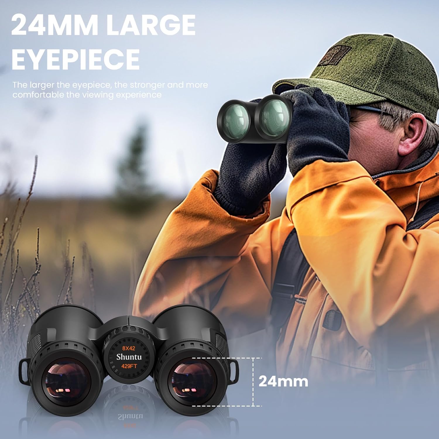 Premium ED Binoculars 10x42 for Adults - High Power HD Waterproof Binoculars for Bird Watching, Hunting & Travel - Image 8