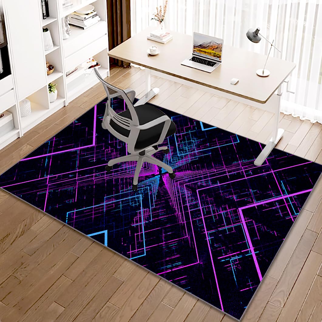 Alfombra para Silla Gaming 180 x 230 cm, Alfombrillas para sillas de Oficina, Protector Suelo con Ruedas, Alfombras para Sillas Antideslizante, Alfombra Silla Escritorio, Tapete para Silla de Oficina