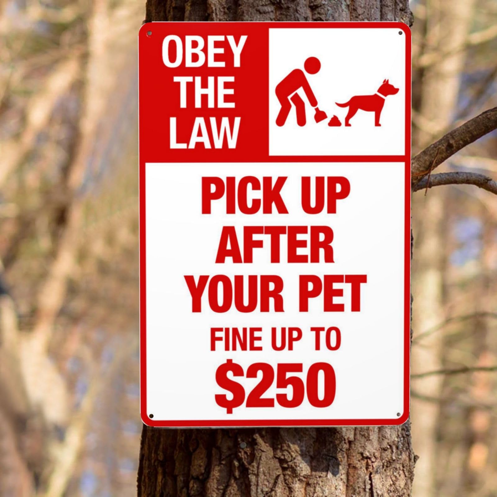 Amazon.com: Obey The Law Pick Up After Your Pet Fine Up To $250 In