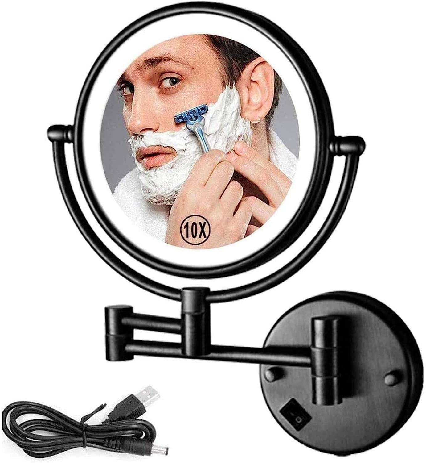 Miroir grossissant 10X pour voir les détails sans fatigue visuelle ni reflet flou