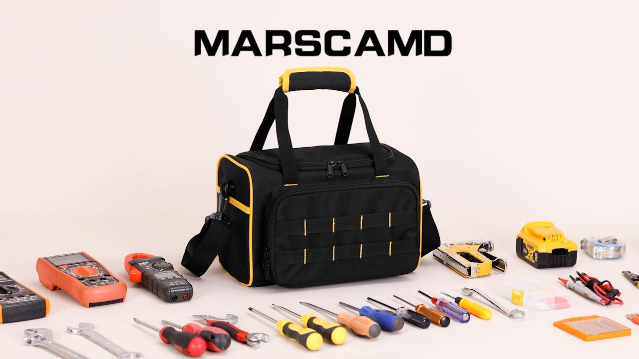 Marscamd 12-inch Tool Bag with Multiple Pockets, Heavy Duty Tool