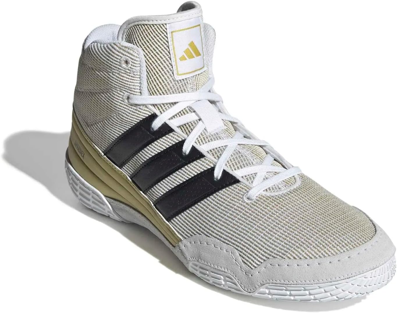 adidas SpeedEx Wrestling Shoes, White/Black/Gold, 7