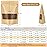 Blisstime Stand Up Pouches, 50 Pack Kraft Paper Bags with Matte Window and Tear Notch Resealable Bags for Small Business Home Use (5.5 x 7.3 Inches)