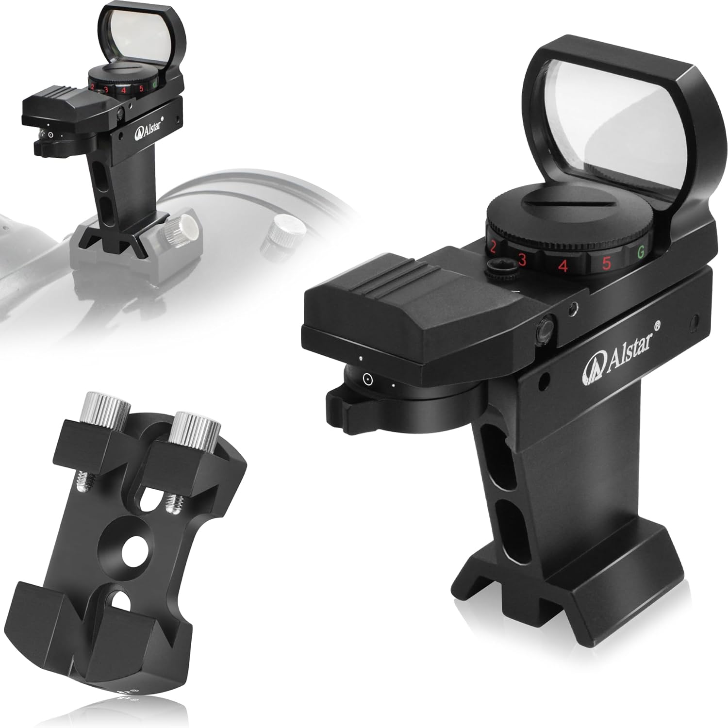 Alstar Universal Quick Release Finder Shoe Base - Bundle with - Red Dot Finderscope
