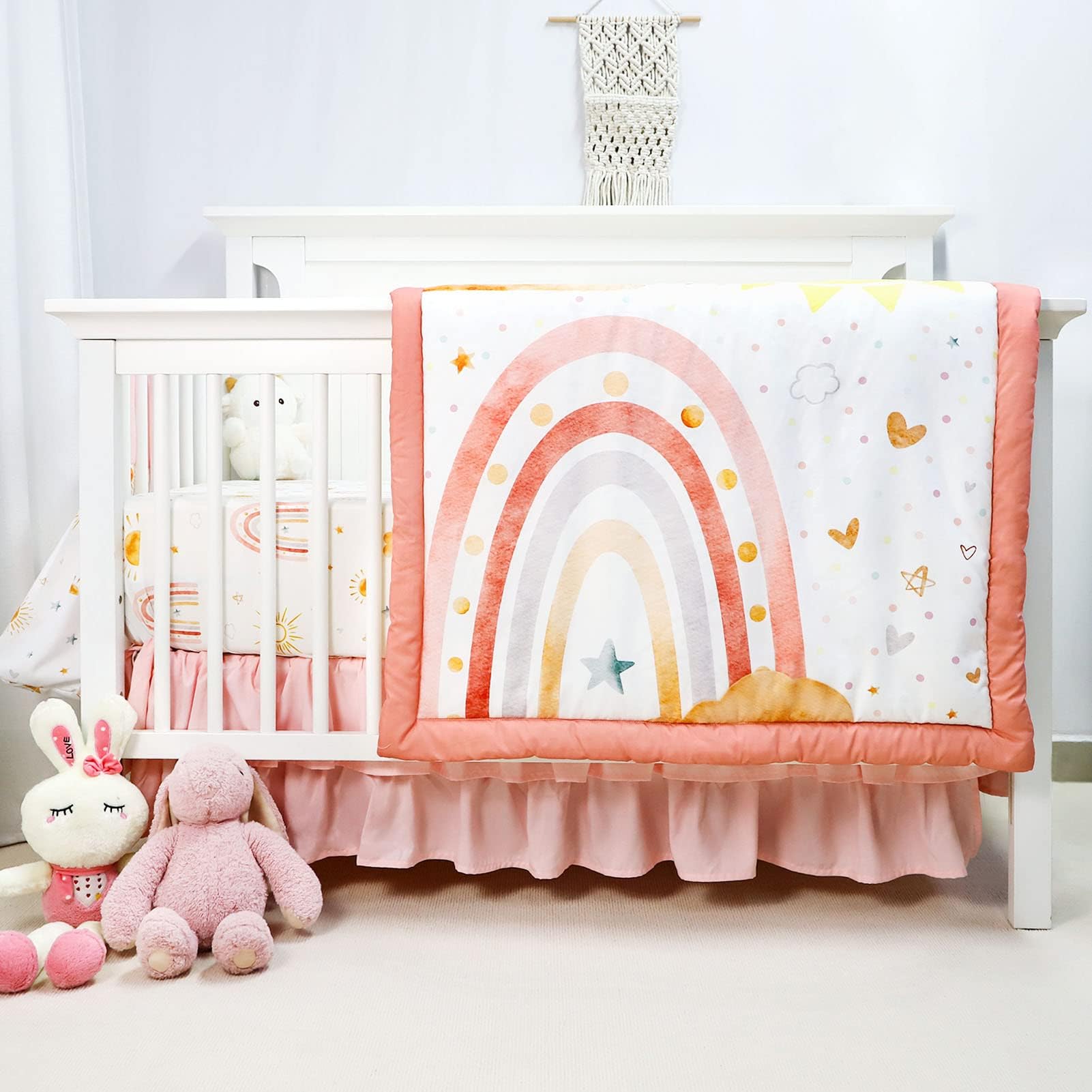 Set Sweet Baba Pink Rainbow For Baby Girls, PC Nursery Set