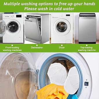 Haiou 2-Pack Hat Washer Cage Compatible with Washing Machine & Dishwasher for Baseball Caps (White)