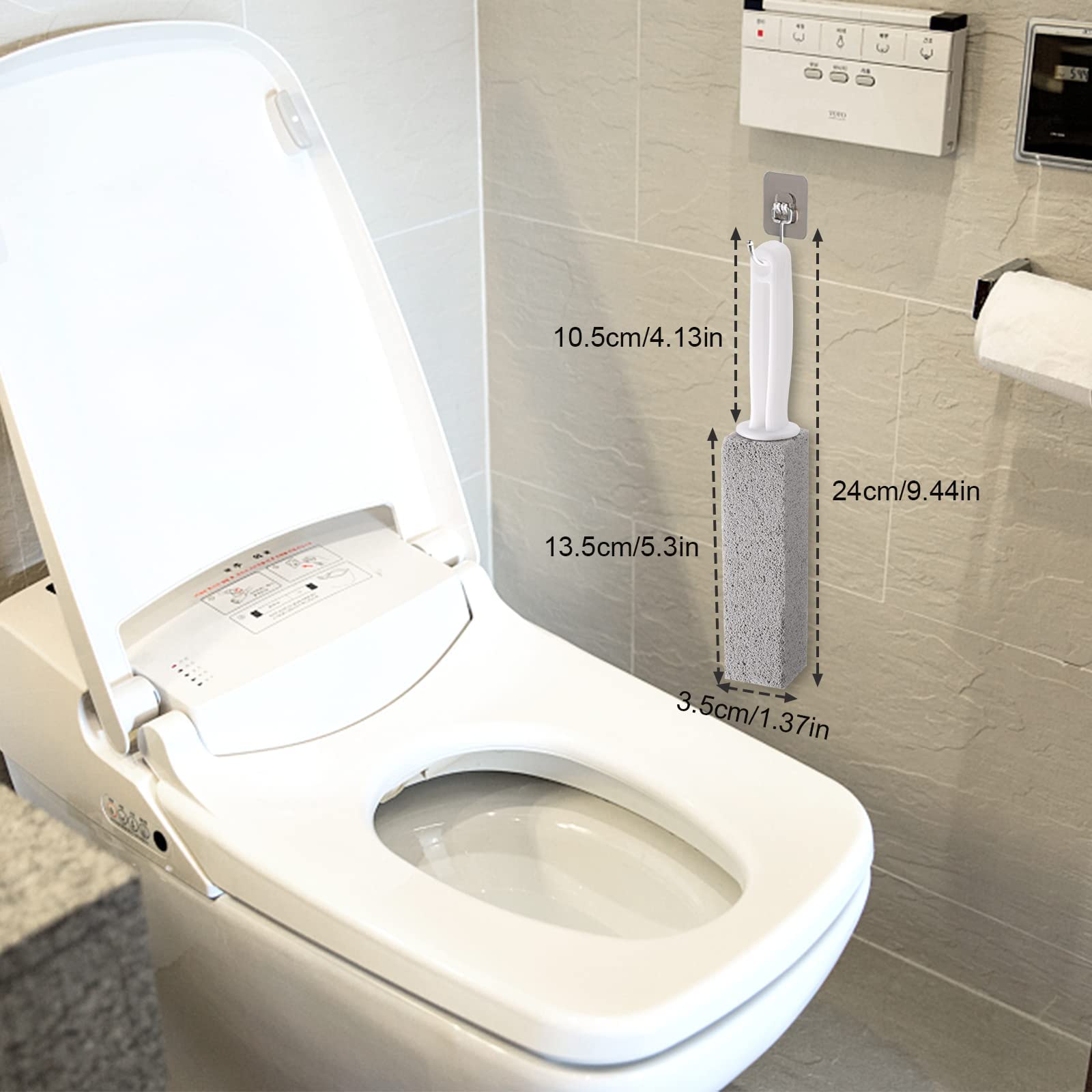 4 Stück Bimsstein Reinigungssteine Mit Griff – Für Kalk, Rost & Flecken In Bad, Küche, Toilette