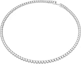 Swarovski Collana Matrix Tennis, Taglio Round, Bianca, Placcato rodio - 2