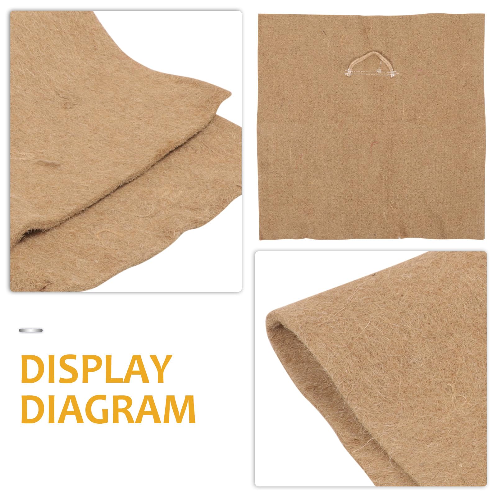 Toyvian 4 Stück Jute Anzuchtmatten mit Feuchtigkeitspapier Quadratische Saatpapier Pads für Microgreens und Sämlinge Hydrokultur Wachstumsmedien für Garten und Terrasse