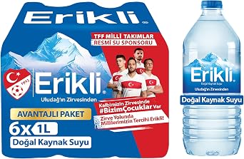Erikli Doğal Kaynak Suyu Pet Şişe 6x1 L