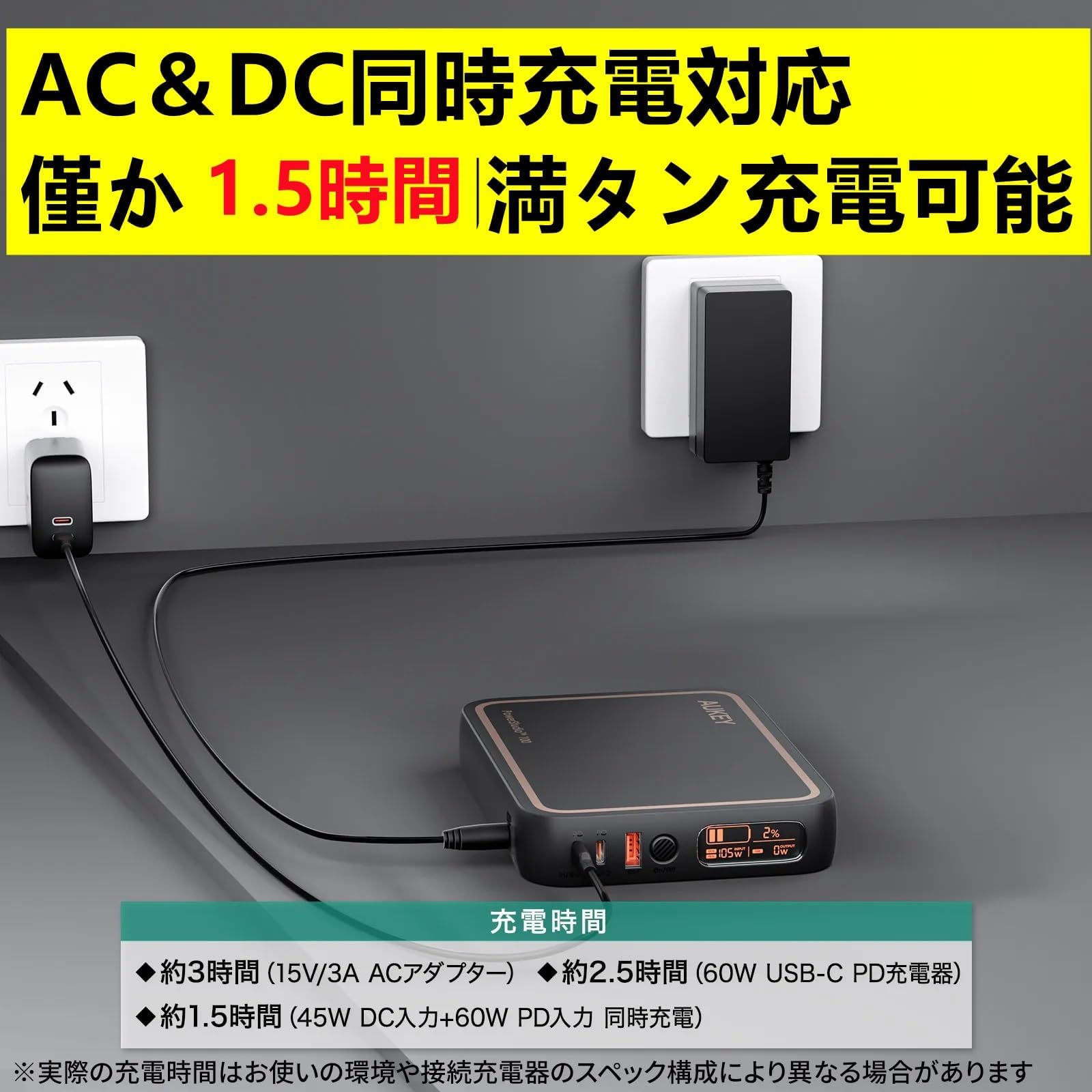 Amazon.co.jp: AC100W ポータブル電源 大容量モバイルバッテリー 純正