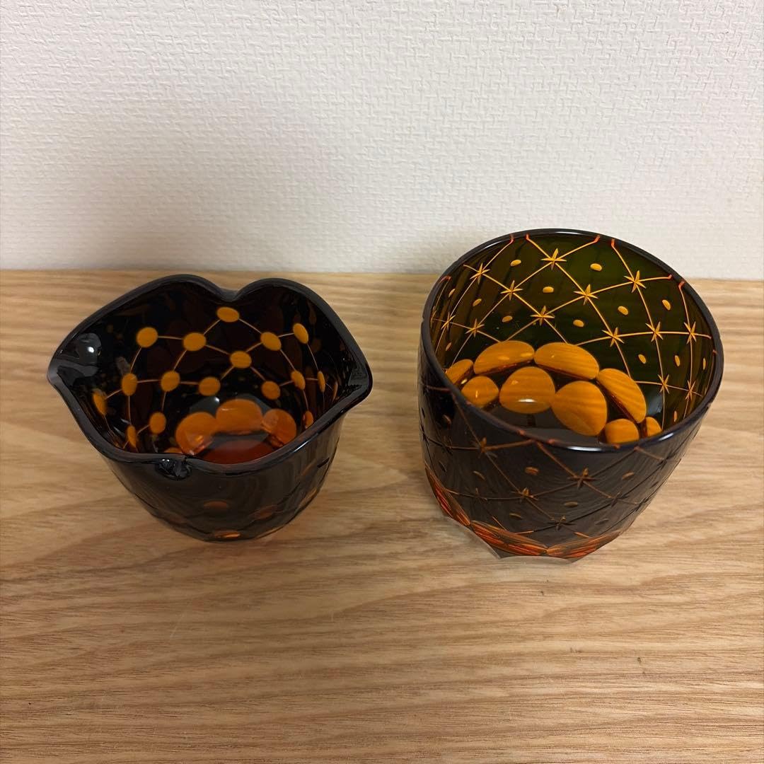 北一硝子　小樽切子　酒器　ぐい呑み　ぎやまん Amazon.co.jp: 北一硝子 小樽切子 酒器 ぐい呑み ぎやまん 工芸品