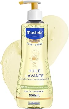 Mustela Mustela Huile Lavante Nourrissante pour Peaux Sèches et Atopiques, 500 ml