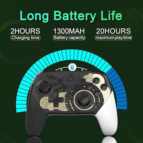 Miniatura 5 de BELOPERA Switch Pro Controller Compatible with Switch OLEDLITE Controller, Wireless Pro Controller for Switch, Rechargeable Remote Controller with