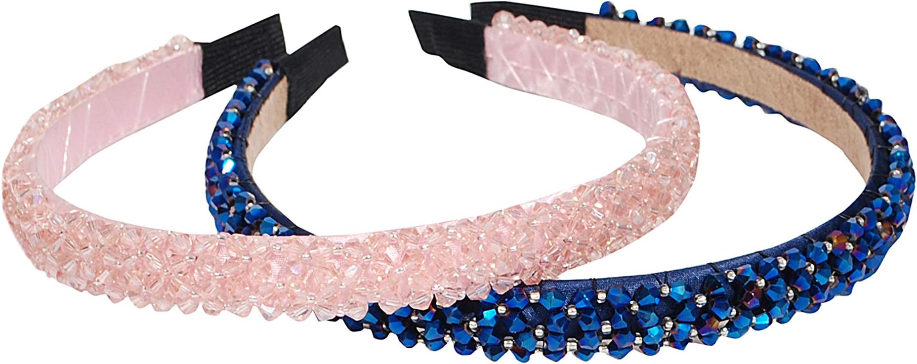 Vogue Hair Accessories Crystal Beaded Plastic Fancy Party Wedding Hairband For Girls