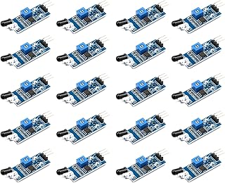 20pcs IR Infrared Obstacle Avoidance Sensor Modules for Arduino - Reflective Photoelectric Proximity Sensor, Ideal for Smart Car Robot, Arduino Car Distance Tracking,3.3V-5V DC