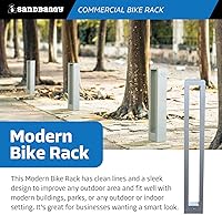 Vista 3 de Sandbaggy Portabicicletas comerciales Diseño rectangular moderno Instalación en el suelo (pernos de anclaje incluidos) Aluminio fundido