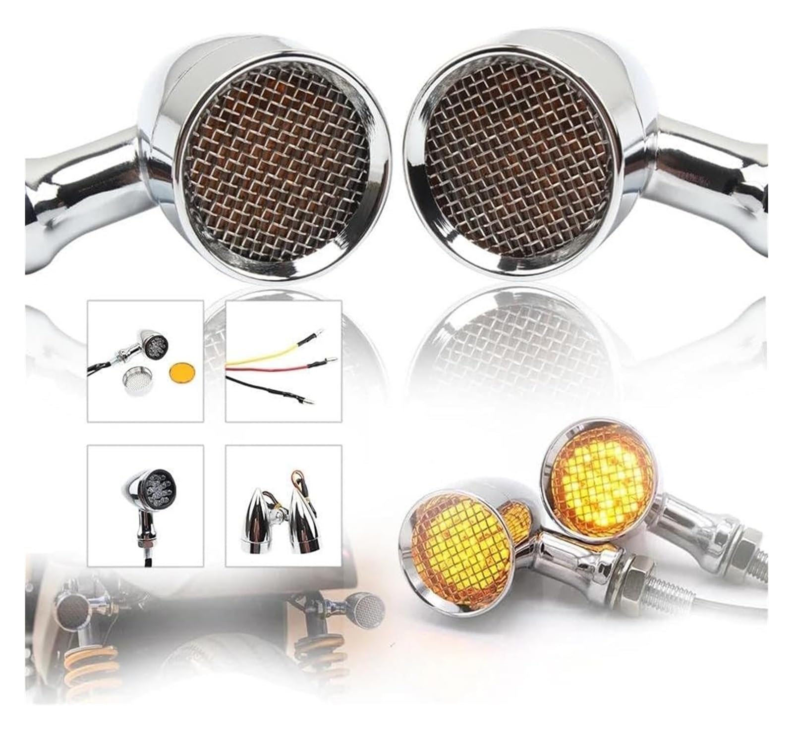 Intermitentes Lámpara Indicadora Para H&Arley Intermitentes De Seguridad Universales De 12 V Para Motocicletas Nocturnas Tipo Bala Luz De Circulación