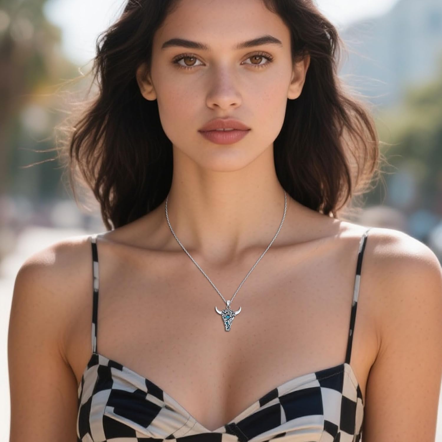 Western Cowboy Necklace 925 Sterling Silver Horseshoe Pendant Western Jewelry Cowgirl Gifts for Women Girlfriend Cowboy Cowgirl - Image 3