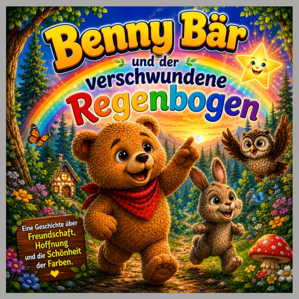Benny Bär und der verschwundene Regenbogen: Eine liebevolle Bilderbuchgeschichte über Gefühle, Hoffnung und Freundschaft (Benny Bär – Kleine Abenteuer für große Herzen)