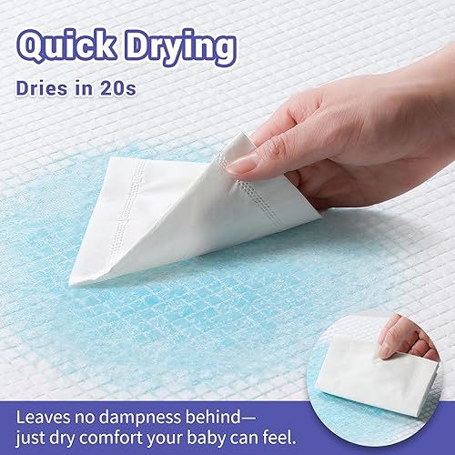 Miniatura 3 de Paquete de 100 cambiadores de pañales desechables para bebé, a prueba de fugas y súper absorción, almohadillas desechables grandes para niños