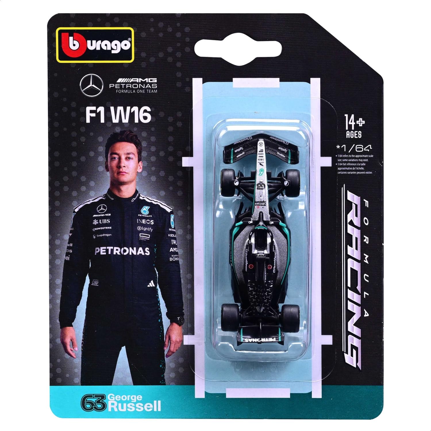 Miniatura - 1:64 - F1 Mercedes Amg W16 Kimi Antonelli 2025