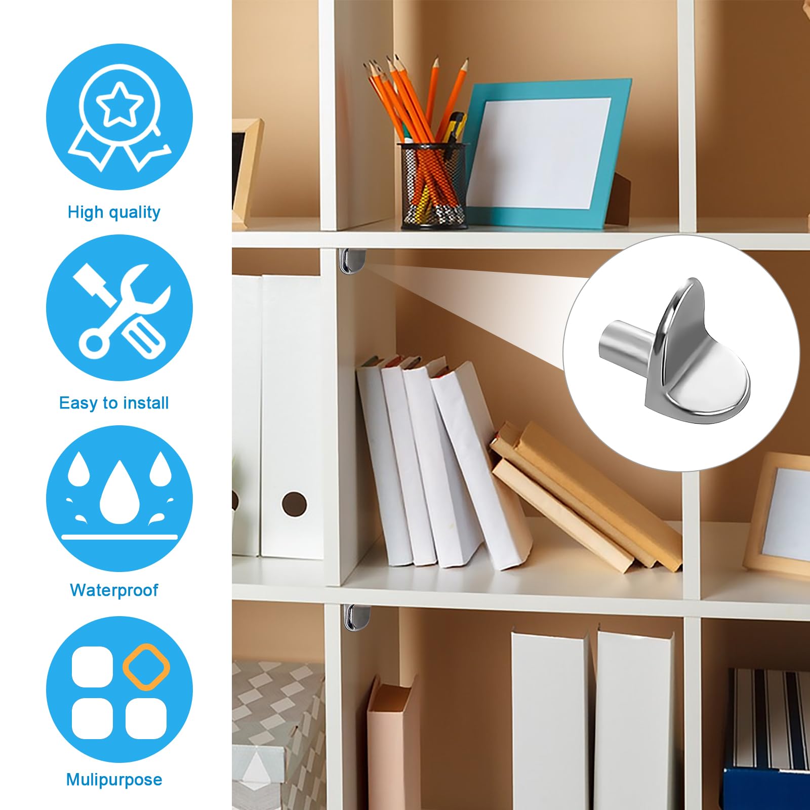 60 Pezzi Di Pioli Per Mensole A Forma Di L, Perni ... - Leroy Merlin - Foto 6