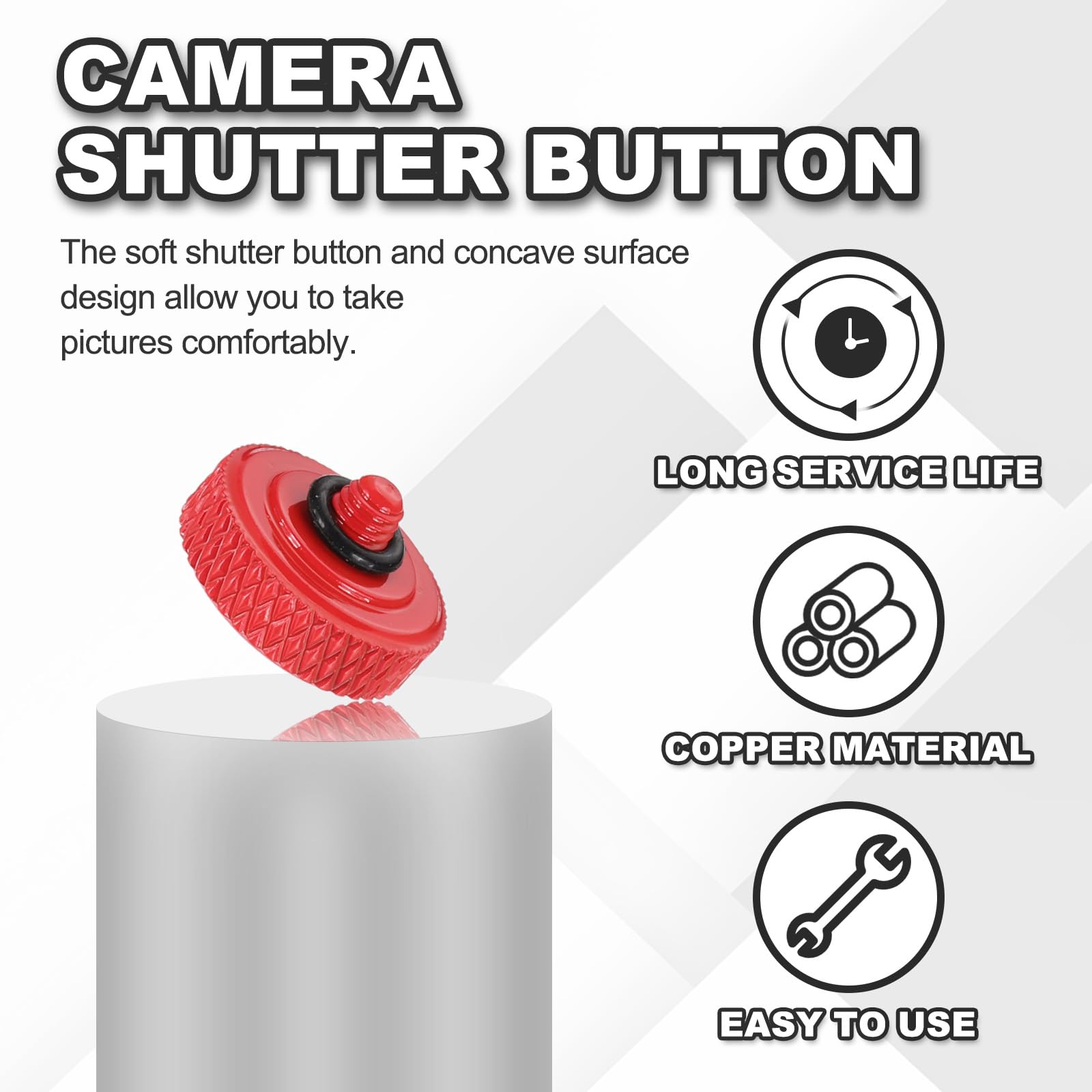 12mm Concave Copper Shutter Release Buttons Dslr 2-Pack Camera Shutter ...