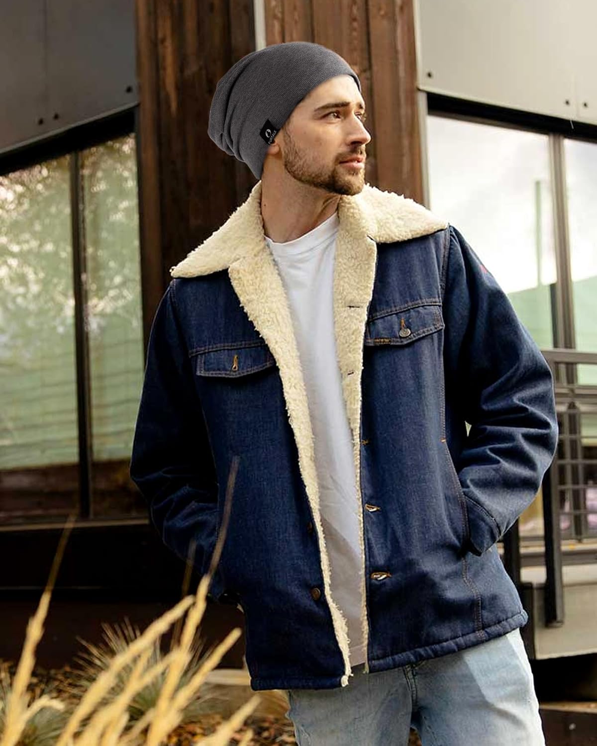 FURTALK Slouchy Beanie for Men Women Soft Knit Stretchy Skull Cap Stylish & Warm