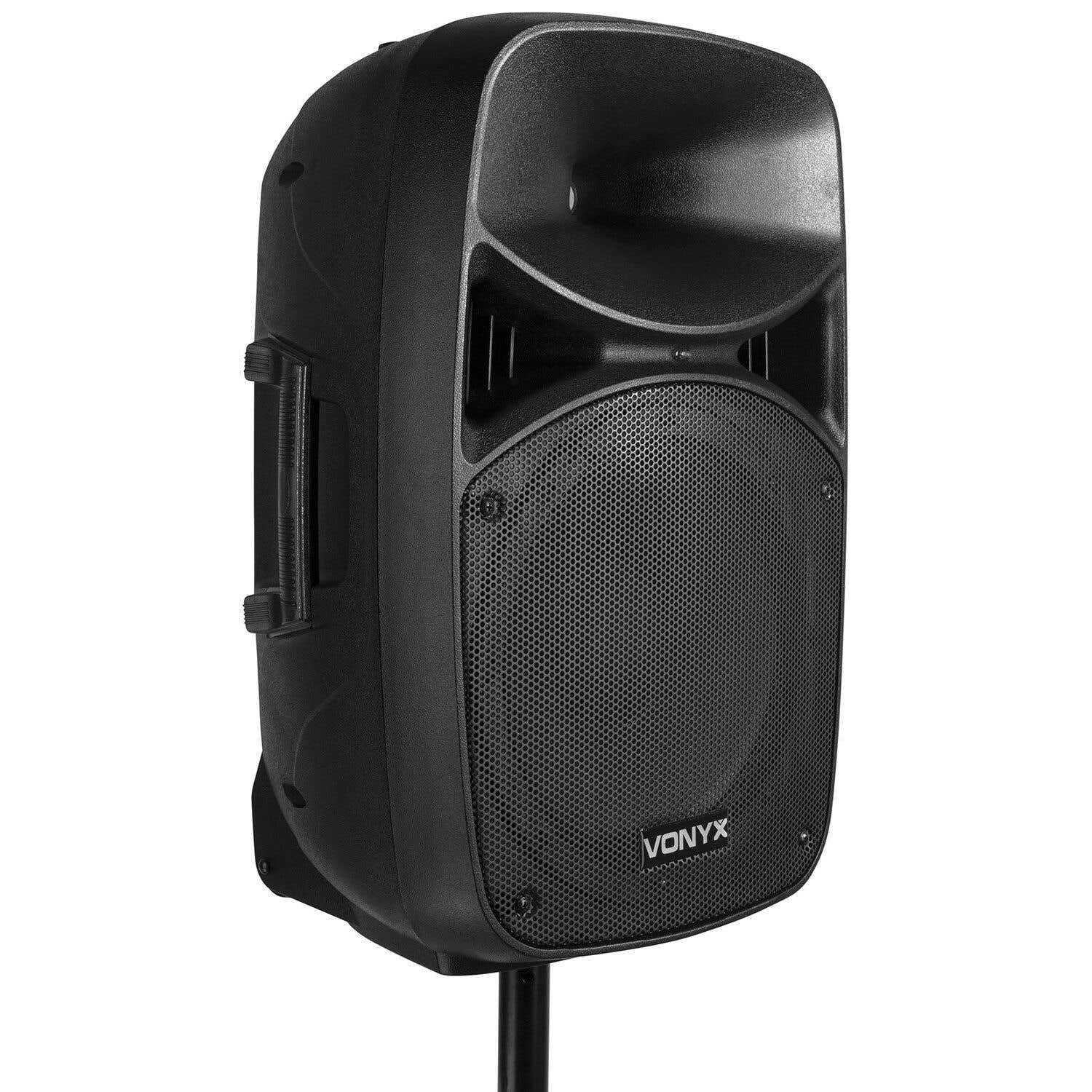VONYX VPS122A - Enceinte Sono Portable, Puissance de 800W, LEDs au Rythme de la Musique, Technologie Bluetooth, Livré avec Pieds