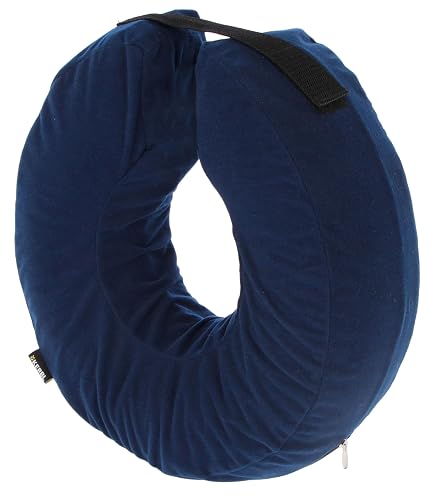 KERBL Pet Maxi 80834 - Albornoz Hinchable para Perros (Circunferencia del Cuello 18-30 cm), Color Azul